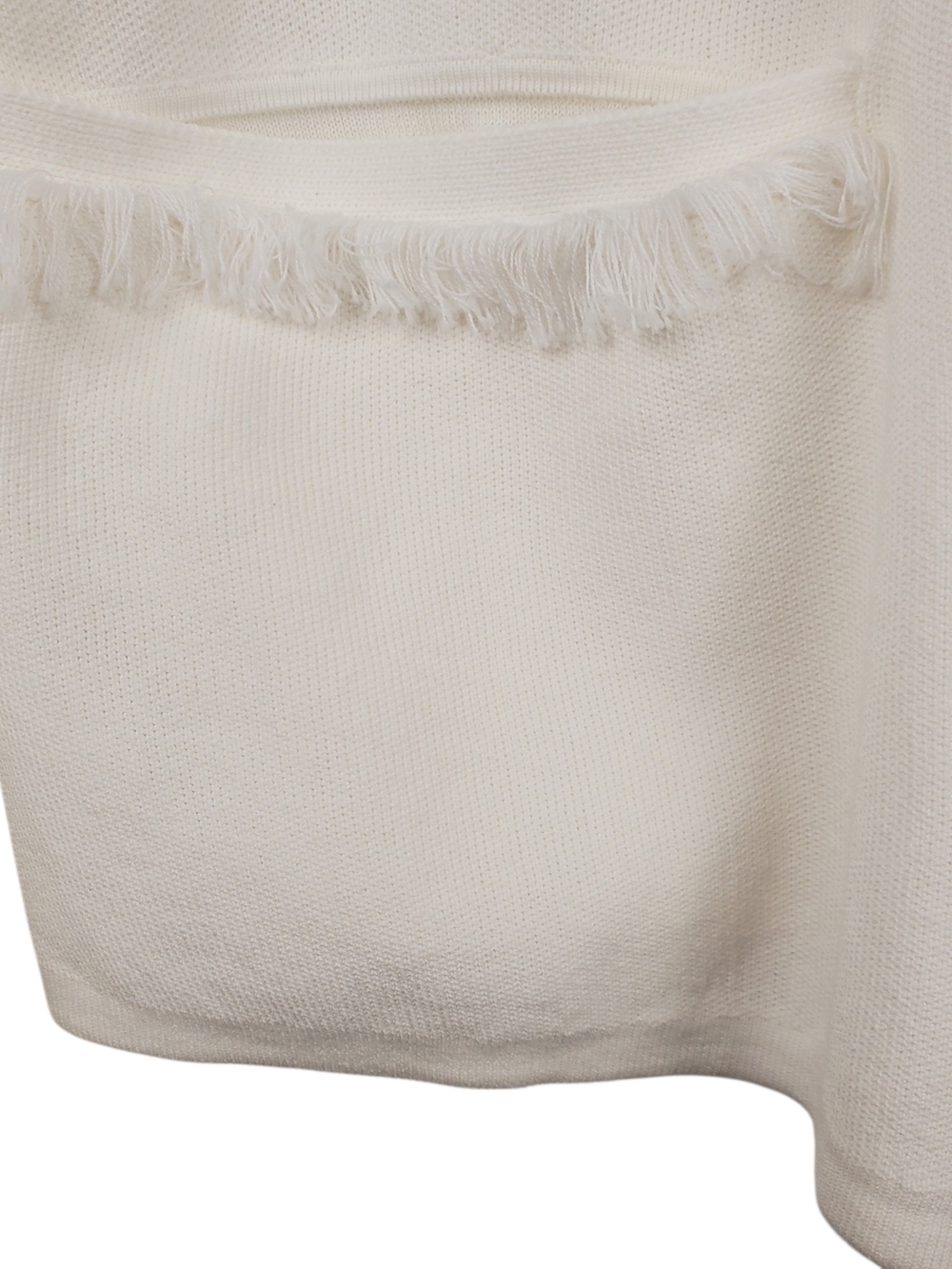 J. McLaughlin White Fringe Knit Cardigan (Size M) . #249 - Picture 6 of 11